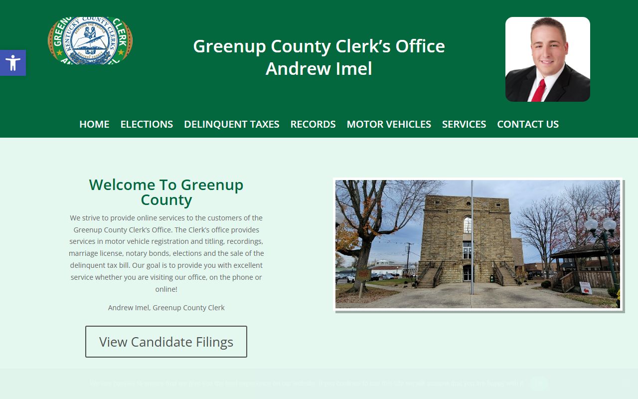 Greenup County Clerk home page