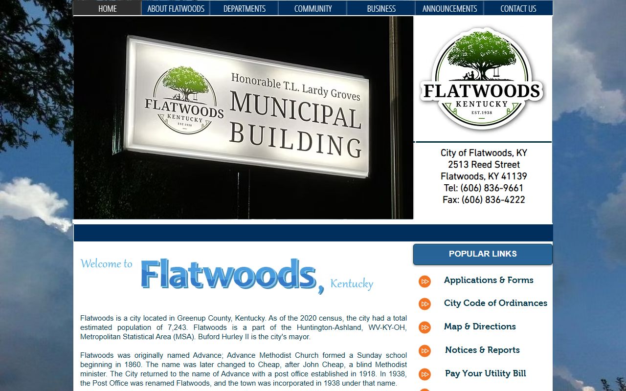 Flatwoods city context for Greenup County court records access