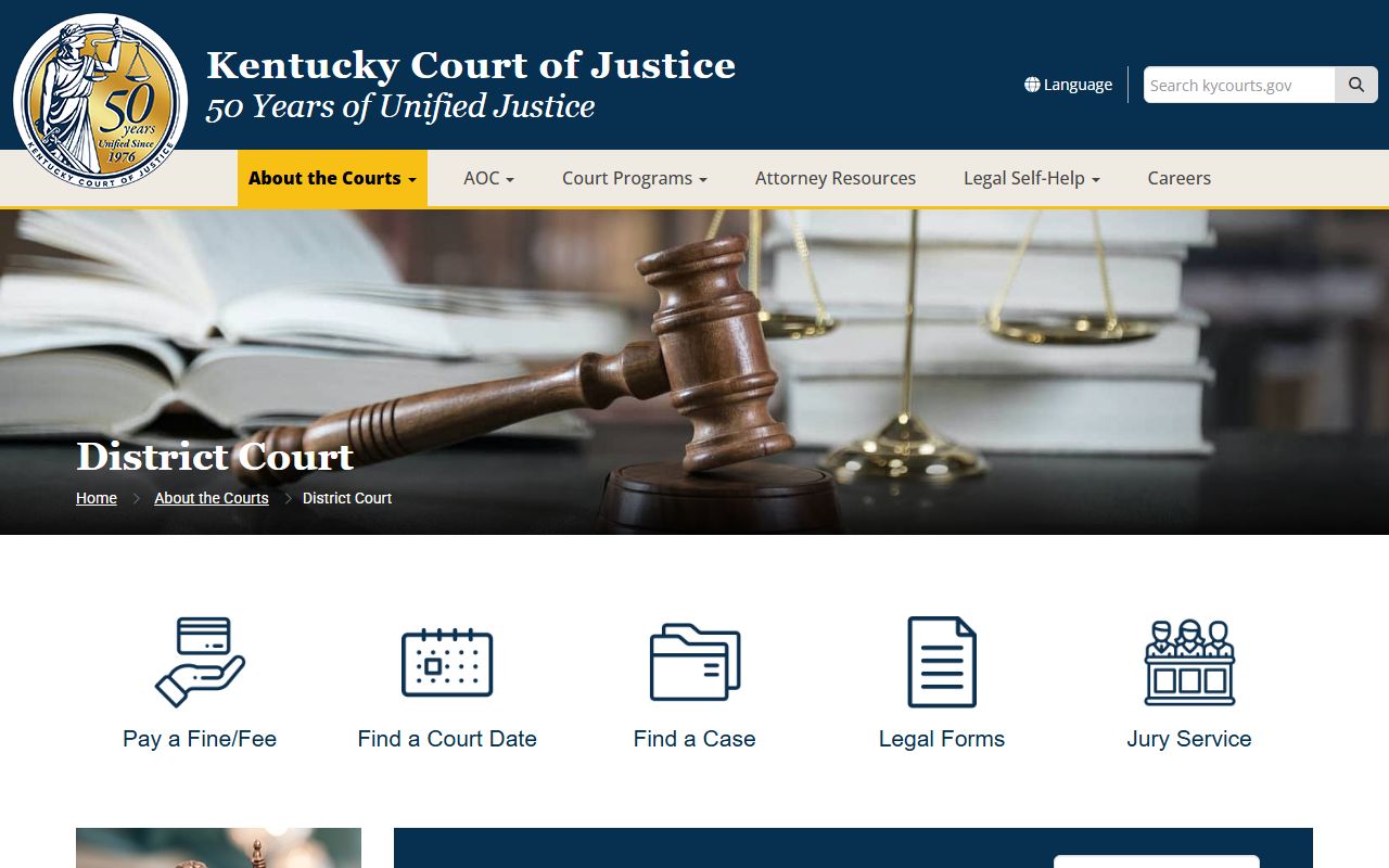 Kentucky District Court source for Greenup County court dockets and records