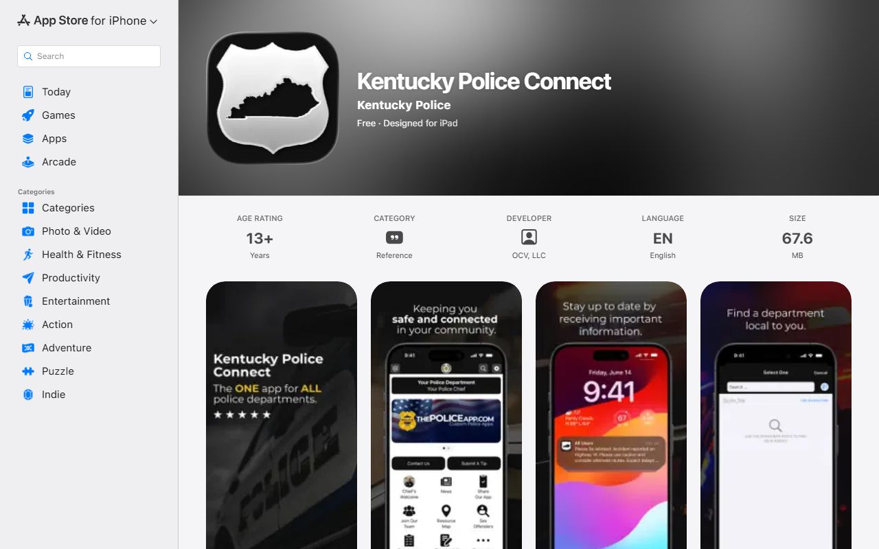 Greenup County traffic court records Kentucky Police Connect App Store source