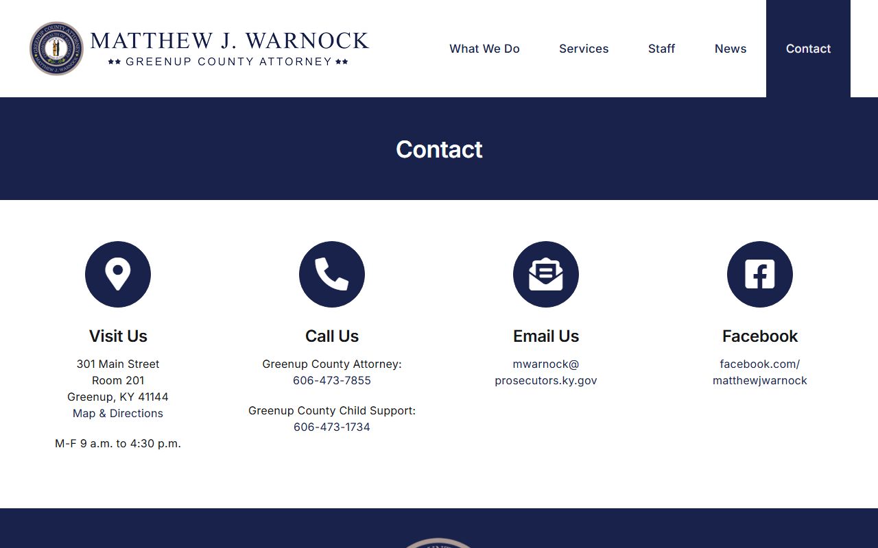 Greenup County warrant records county attorney contact source