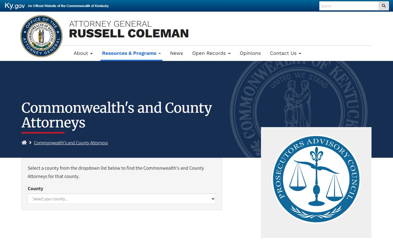 Greenup County warrant records Kentucky attorney directory source